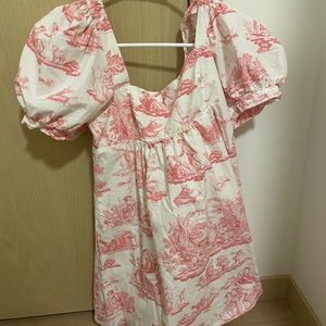 Laura Ashley x Urban Outfitters toile puff sleeve mini dress